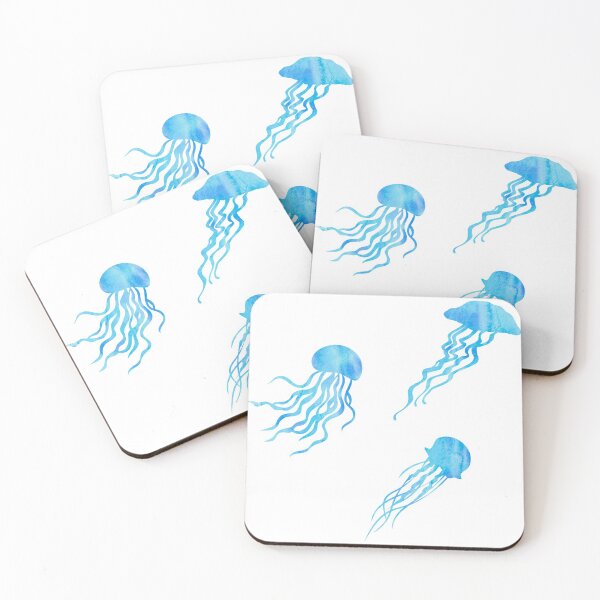 Item preview, Blue Watercolor Jellyfish designed and sold by Hedda Young.