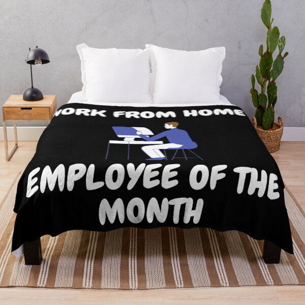 Item preview, Work From Home Employee Of The Month In Black designed and sold by LuckyKermit.