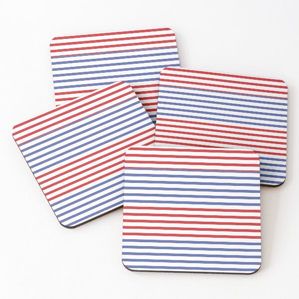 Item preview, Red and Blue Geometric Line Pattern designed and sold by tulipdesign.
