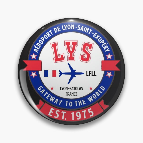 Item preview, LYS Lyon Saint-Exupéry International Airport France - Vintage Style designed and sold by FouDeeziner.