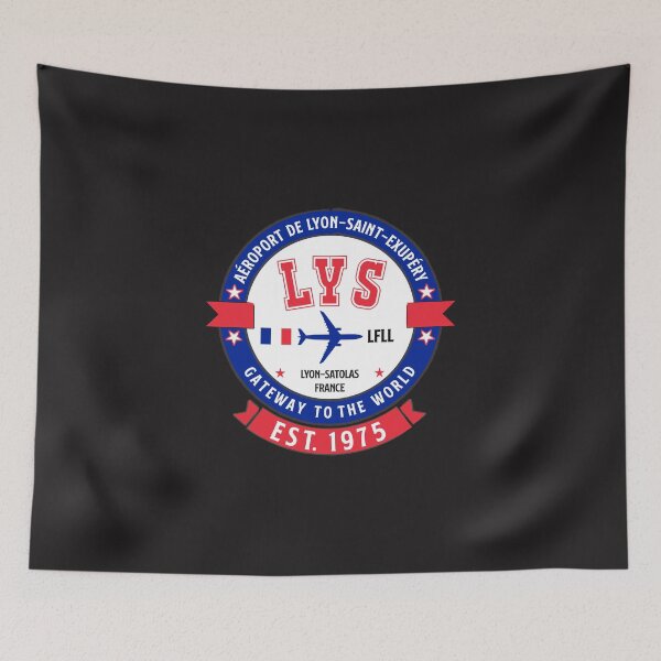 Item preview, LYS Lyon Saint-Exupéry International Airport France - Vintage Style designed and sold by FouDeeziner.