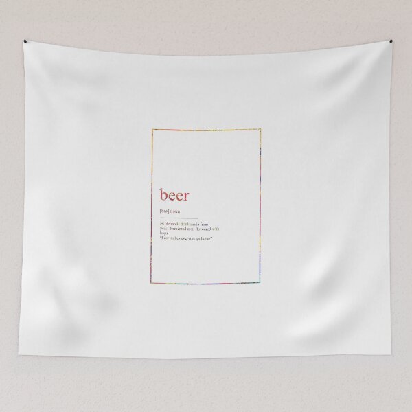 Item preview, BEER 552 Watercolor Map Yoga Quote Definition Desi designed and sold by vividpixelusa.