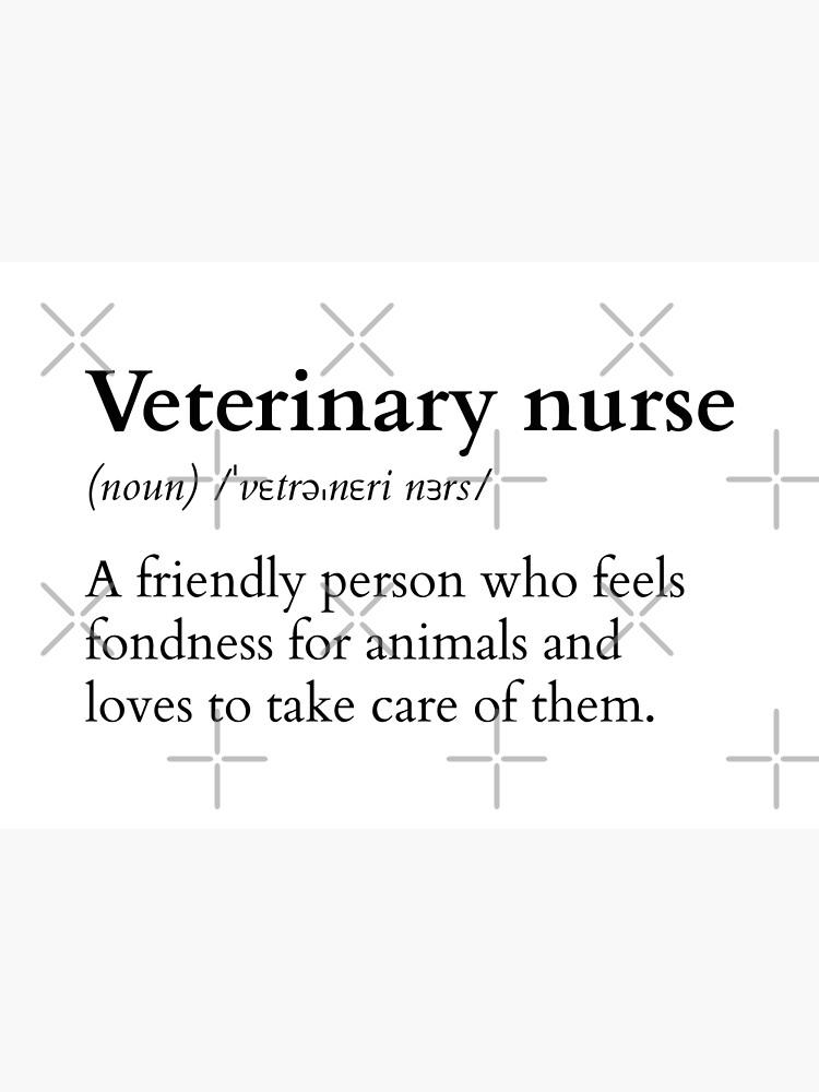 "Definition of veterinary nurse" Poster by Eenig Redbubble