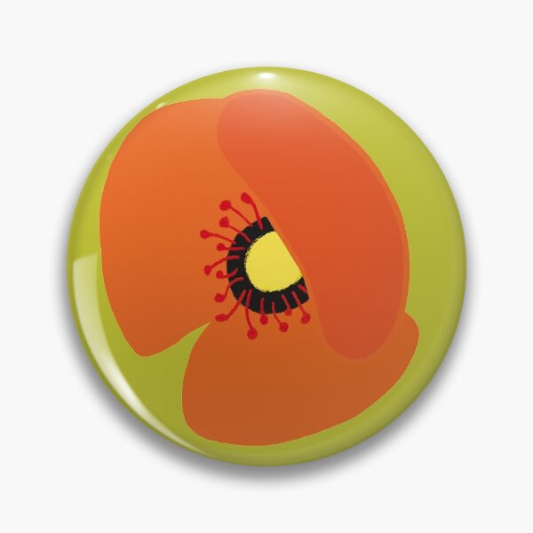 Item preview, Motif coquelicot (fond vert) designed and sold by Karine-Anglade.