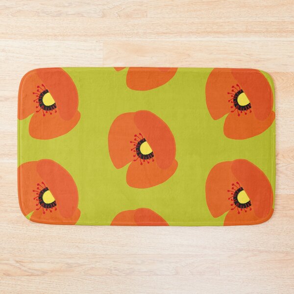 Item preview, Motif coquelicot (fond vert) designed and sold by Karine-Anglade.