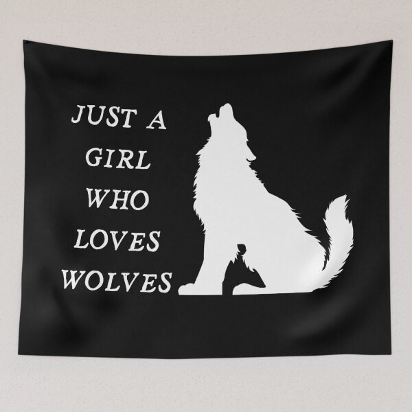Item preview, Just A Girl Who Loves Wolves designed and sold by fahrurrozzi.
