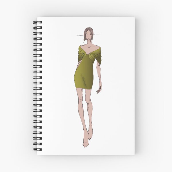 Item preview, Fashion model in green mini dress designed and sold by DariaF.