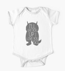 I'LL EAT YOU UP I LOVE YOU SO Short Sleeve Baby One-Piece