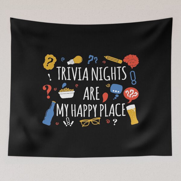 Item preview, Trivia Nights Are My Happy Place Funny Trivia design designed and sold by jakehughes2015.