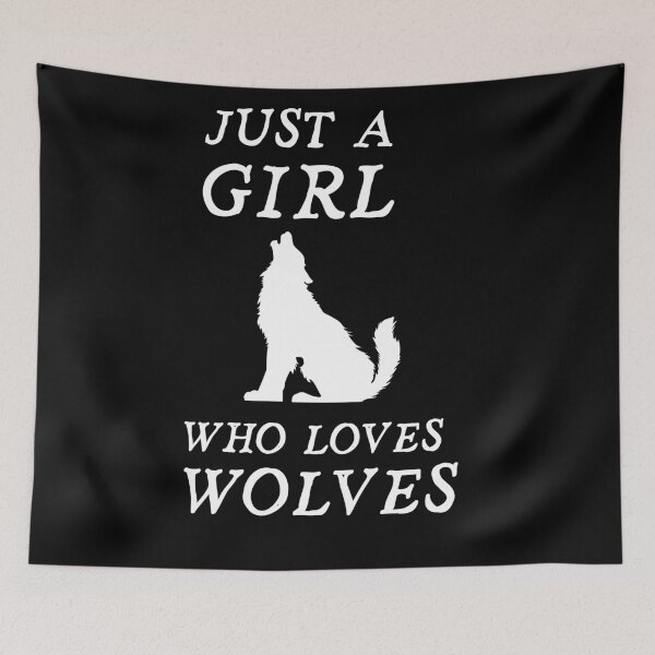 Item preview, Just A Girl Who Loves Wolves designed and sold by fahrurrozzi.