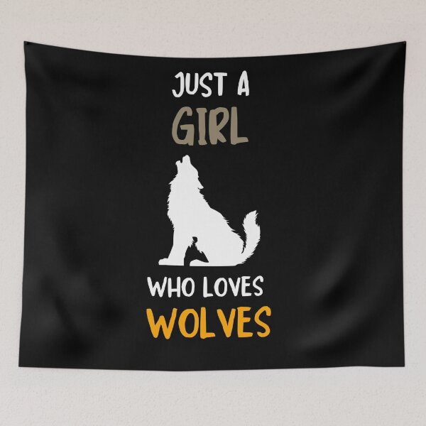 Item preview, Just A Girl Who Loves Wolves designed and sold by fahrurrozzi.