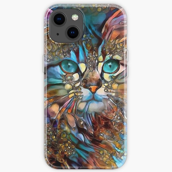 Andyna, Katze, Chat, Katze, Lea Roche Gemälde iPhone Flexible Hülle