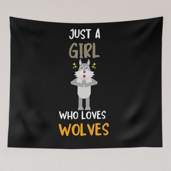 Item preview, Just A Girl Who Loves Wolves designed and sold by fahrurrozzi.