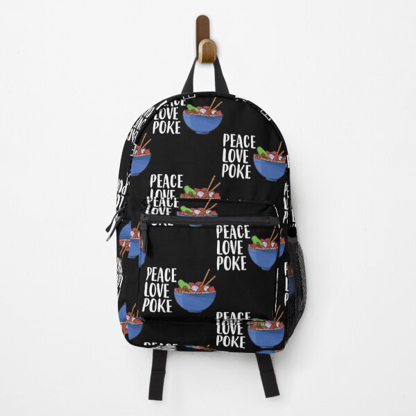 Item preview, Peace Love Poke Funny Poke Bowl design designed and sold by jakehughes2015.