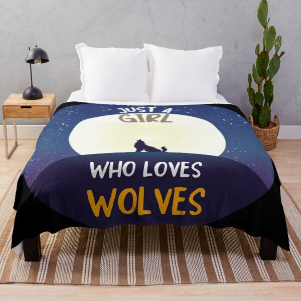 Item preview, Just A Girl Who Loves Wolves designed and sold by fahrurrozzi.