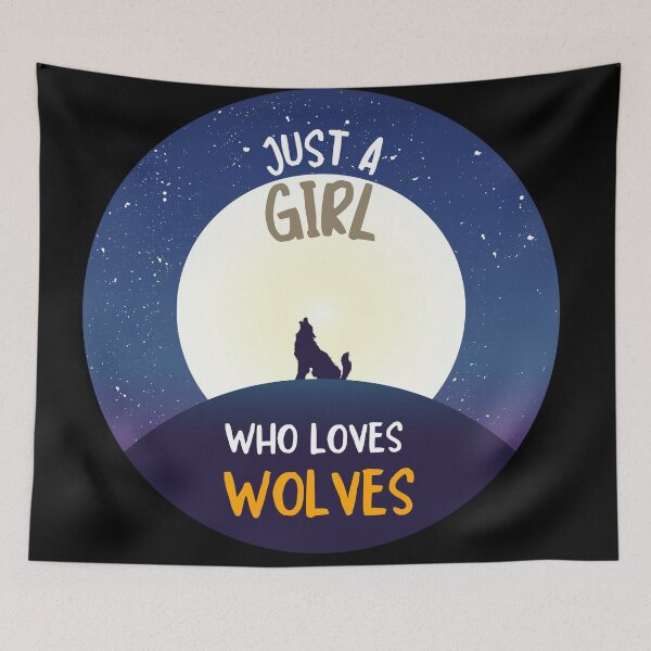 Item preview, Just A Girl Who Loves Wolves designed and sold by fahrurrozzi.