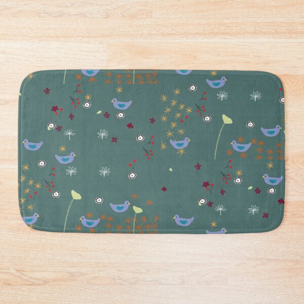 Item preview, Motif oiseaux bleus (fond sombres)  designed and sold by Karine-Anglade.