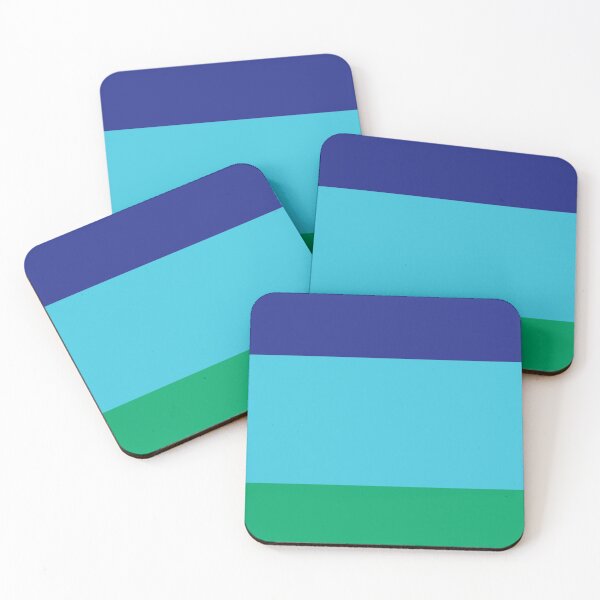 Item preview, Caribbean Blues and Greens Colour Block designed and sold by Playful Pixel Designs.