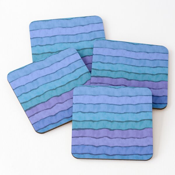 Item preview, Mermaid Colors Watercolor Stripes designed and sold by Whoopsidoodle.