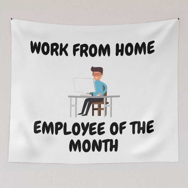 Item preview, Work From Home Employee Of The Month Man On A Desk designed and sold by LuckyKermit.
