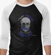 Camiseta ¾ bicolor para hombre BLUE Line Skull