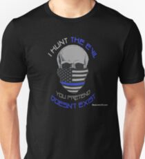 BLUE Line Skull Unisex T-Shirt