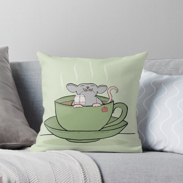 Item preview, Cute Mouse Takes Bath in a Cup of Tea designed and sold by Otter-Grotto.