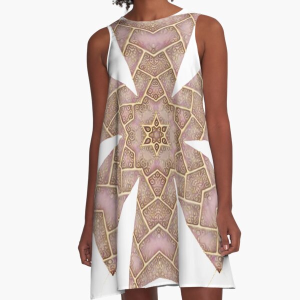 Item preview, Brown, gold and pink decorative motif designed and sold by Nabidrabbu.