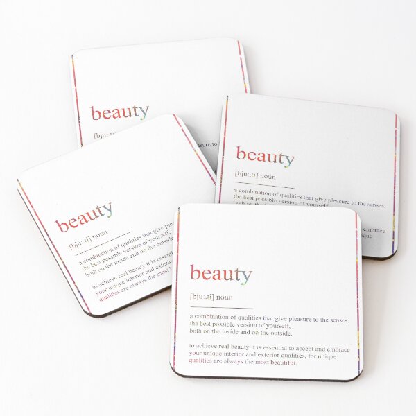 Item preview, BEAUTY 547 Watercolor Map Yoga Quote Definition De designed and sold by vividpixelusa.