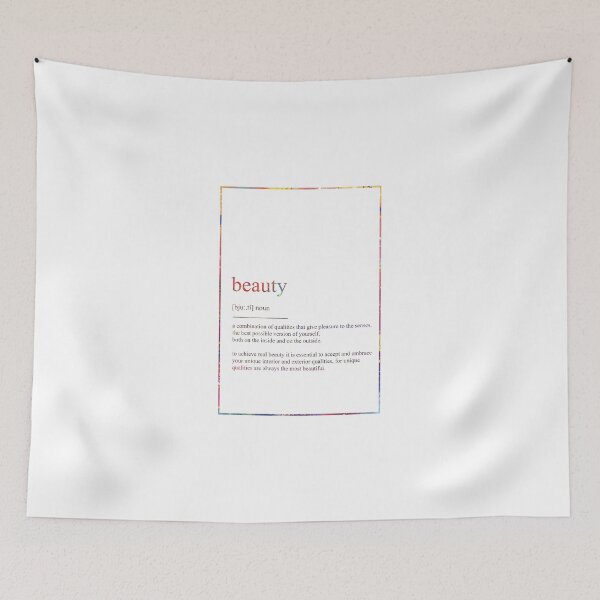 Item preview, BEAUTY 547 Watercolor Map Yoga Quote Definition De designed and sold by vividpixelusa.