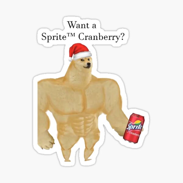 Wanna Sprite Cranberry Stickers Redbubble - roblox sprit cranberry id decal