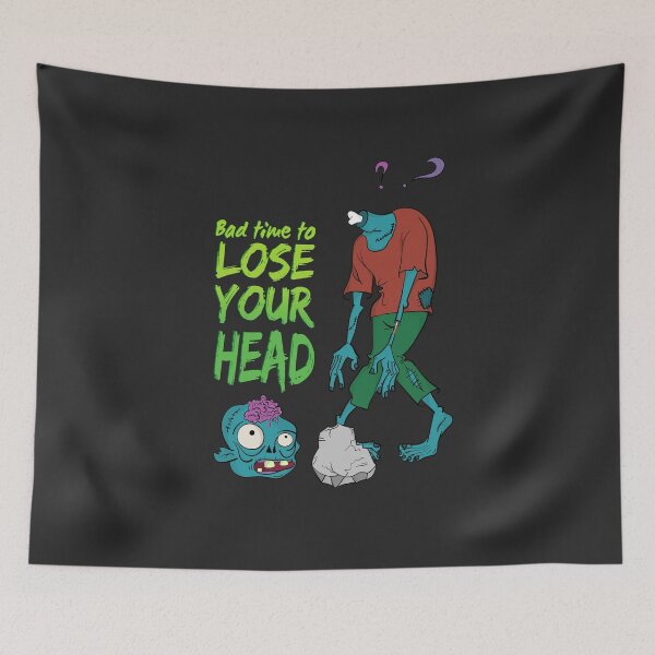 Item preview, Cartoon zombie - bad time to lose your head designed and sold by Cat N' Doodles.