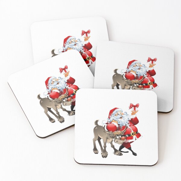 Item preview, Santa and Rudolph designed and sold by Imakeyouhappy.