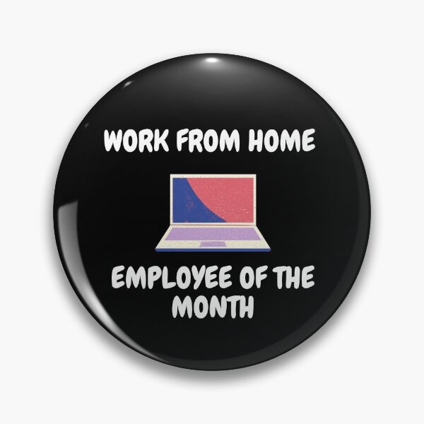Item preview, Work From Home Employee Of The Month Laptop Clipart In Black designed and sold by LuckyKermit.