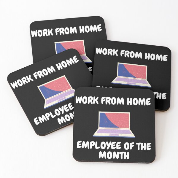 Item preview, Work From Home Employee Of The Month Laptop Clipart In Black designed and sold by LuckyKermit.