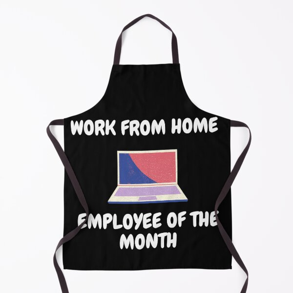 Item preview, Work From Home Employee Of The Month Laptop Clipart In Black designed and sold by LuckyKermit.