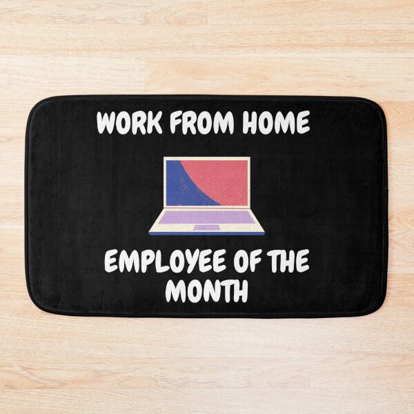 Item preview, Work From Home Employee Of The Month Laptop Clipart In Black designed and sold by LuckyKermit.
