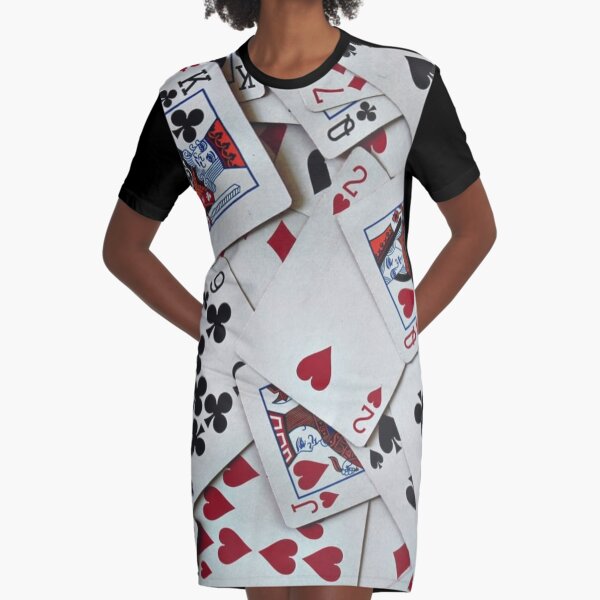 Playing Cards Poker Games Queen King Graphic T-Shirt Dress