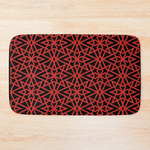 Artikelvorschau, Geometrisches Muster von Schwarz und Joyful Red entworfen und verkauft von PaperDreamPod.