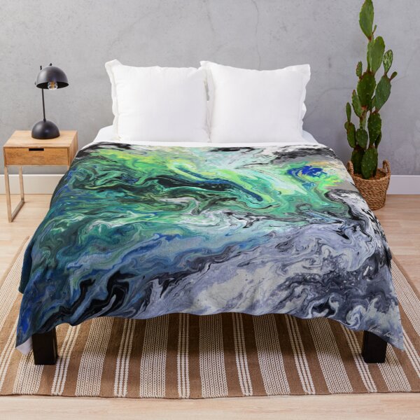 Item preview, Algae Bloom, Abstract art, black, green, white designed and sold by Peter Keresztury.