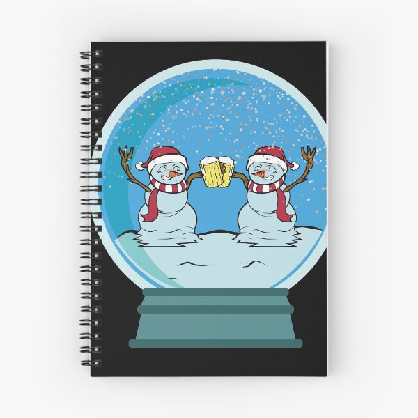 Item preview, 2 Beer drinking Snowmens in a Snow globe Winter Snowman  designed and sold by Rzelemenz.