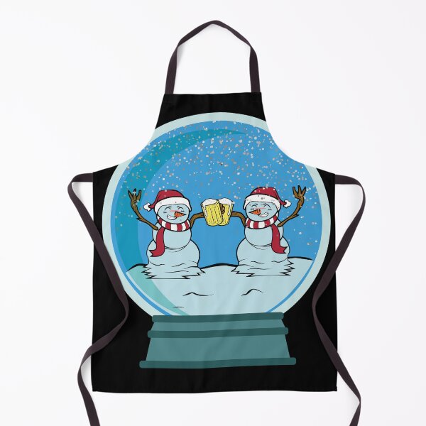 Item preview, 2 Beer drinking Snowmens in a Snow globe Winter Snowman designed and sold by Rzelemenz.