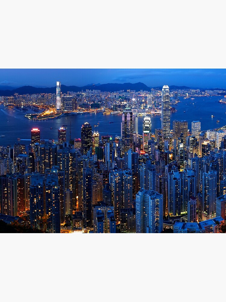 Hong Kong Skyline and Victoria Harbour at dusk by liesjes