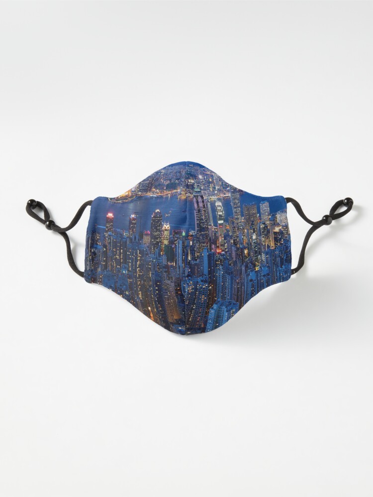 Alternate view of Hong Kong Skyline and Victoria Harbour at dusk Mask