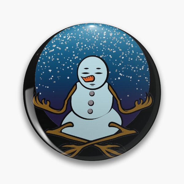 Artikelvorschau, Schneemann meditieren in Lotus Position Geschenk für einen Yogalehrer entworfen und verkauft von Rzelemenz.