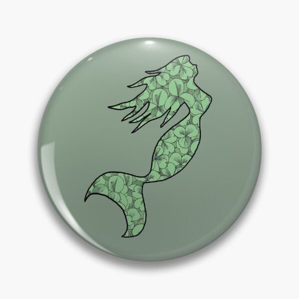 Item preview, Green Flower Mermaid Silhouette designed and sold by CiuriTee.