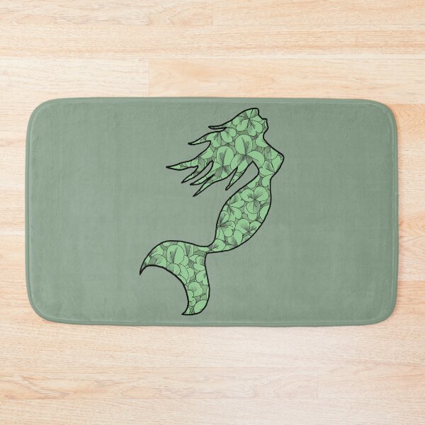 Item preview, Green Flower Mermaid Silhouette designed and sold by CiuriTee.