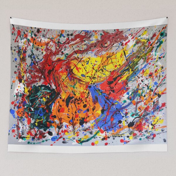 Item preview, Excitement abstract art, multicolor splash designed and sold by Peter Keresztury.