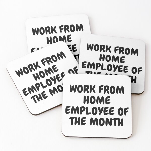 Item preview, Work From Home Employee Of The Month Text Based designed and sold by LuckyKermit.