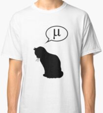 Physics Cat and Friction Coefficient Classic T-Shirt
